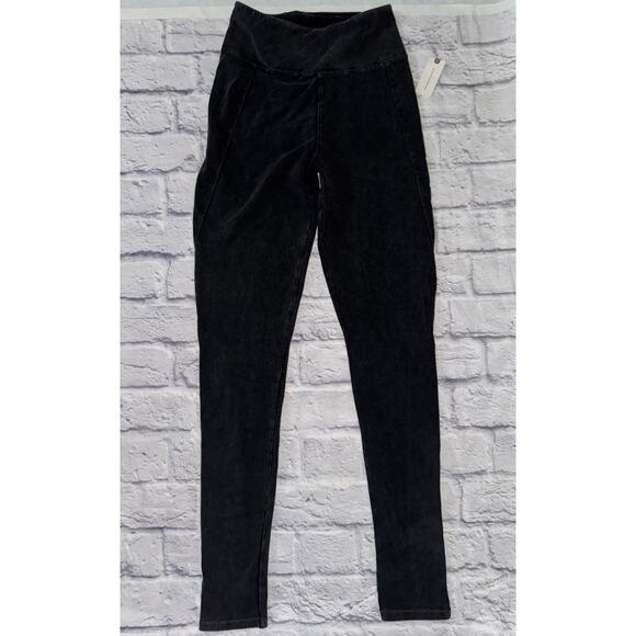 NEW Anthropologie Saturday Sunday Weathered Black Leggings XS Knit - Picture 1 of 8